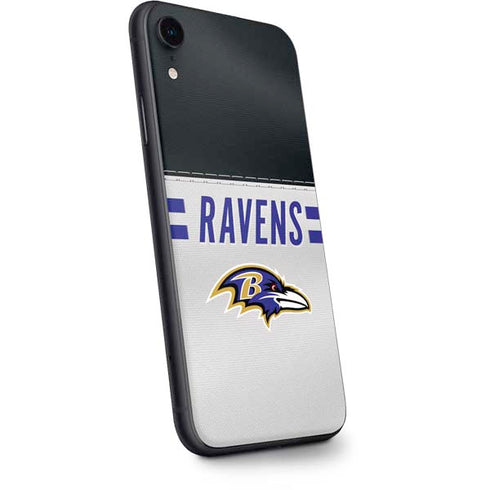 NFL Baltimore Ravens White Striped iPhone XR Skin
