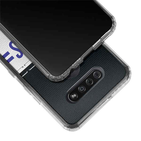 NFL Baltimore Ravens White Striped LG K51/Q51 Clear Case