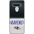 NFL Baltimore Ravens White Striped LG Stylo 6 Clear Case