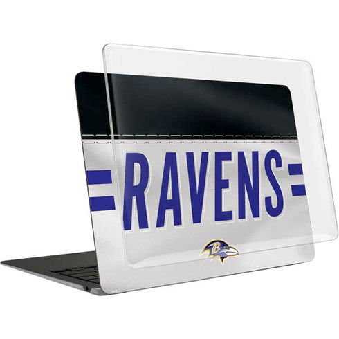 NFL Baltimore Ravens White Striped MacBook Air 13in M1 (2021) Case plus Skin