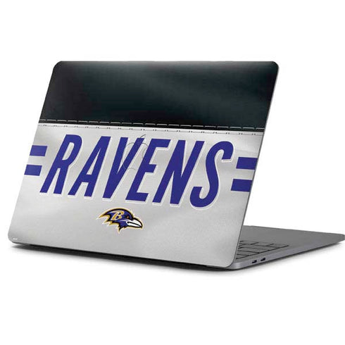 NFL Baltimore Ravens White Striped Apple MacBook Pro 13-inch Skin