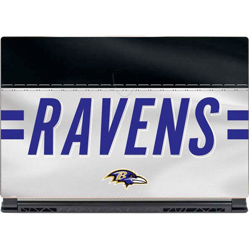 NFL Baltimore Ravens White Striped MSI GS65 Stealth Laptop Skin