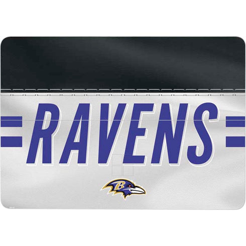 NFL Baltimore Ravens White Striped Surface Laptop Studio Skin