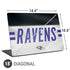 NFL Baltimore Ravens White Striped Universal Laptop 18in (14.6 x 10.6in) Skin