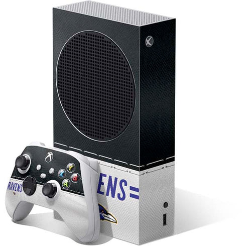NFL Baltimore Ravens White Striped Xbox Series S Bundle Skin