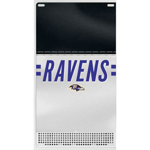 NFL Baltimore Ravens White Striped Xbox Series S Bundle Skin