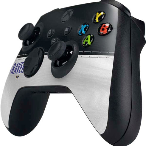 NFL Baltimore Ravens White Striped Xbox Series X Controller Skin