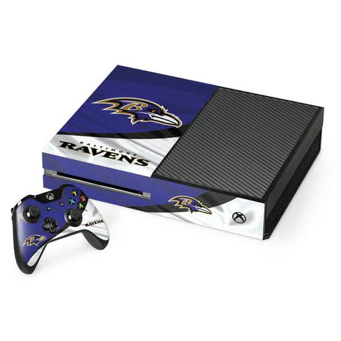 NFL Baltimore Ravens Xbox One Console and Controller Bundle Skin