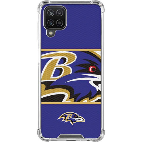 NFL Baltimore Ravens Zone Block Galaxy A12 Clear Case