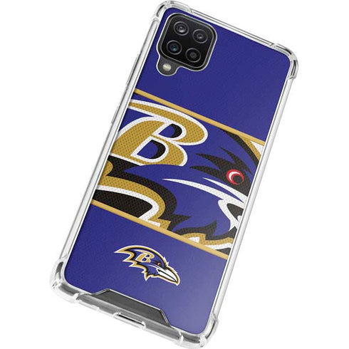 NFL Baltimore Ravens Zone Block Galaxy A12 Clear Case