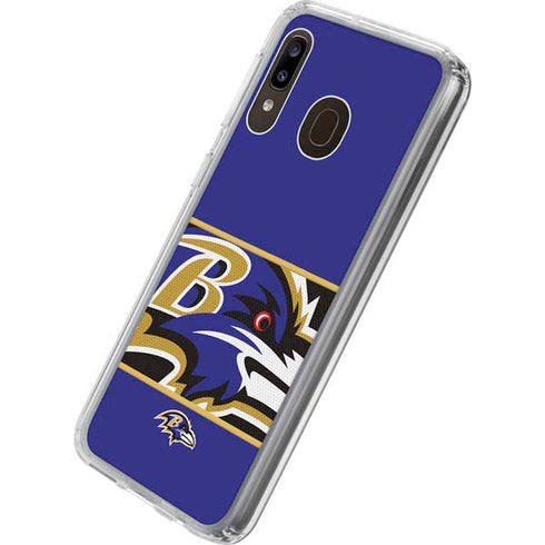 NFL Baltimore Ravens Zone Block Galaxy A20 Clear Case