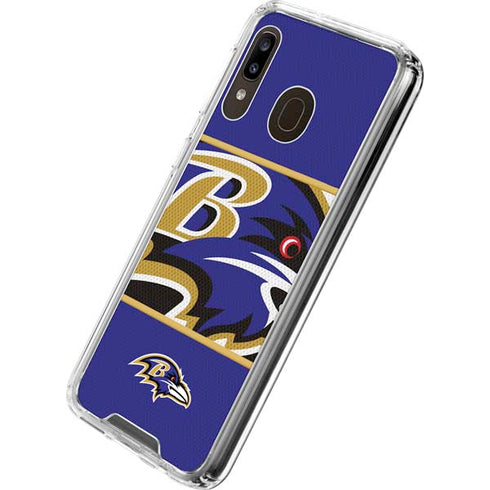 NFL Baltimore Ravens Zone Block Galaxy A30 Clear Case