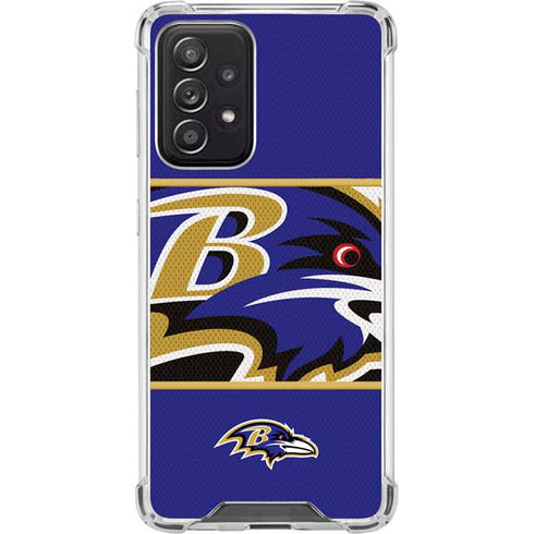 NFL Baltimore Ravens Zone Block Galaxy A52 5G Clear Case