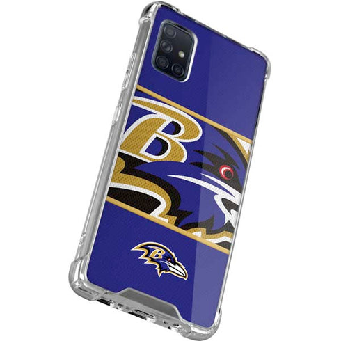 NFL Baltimore Ravens Zone Block Galaxy A71 5G Clear Case