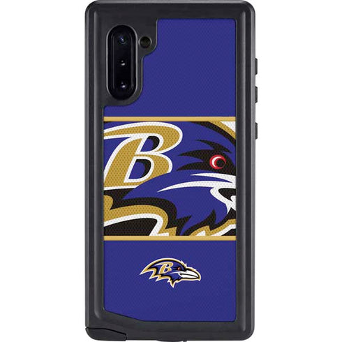 NFL Baltimore Ravens Zone Block Galaxy Note 10 Waterproof Case