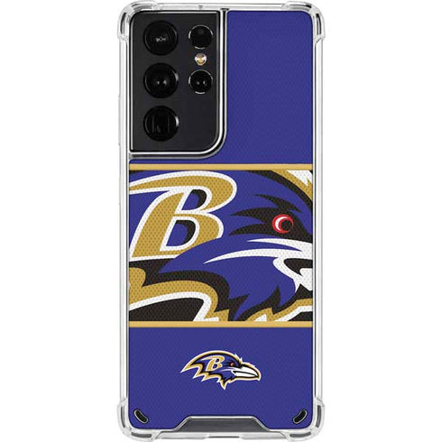 NFL Baltimore Ravens Zone Block Galaxy S21 Ultra 5G Clear Case