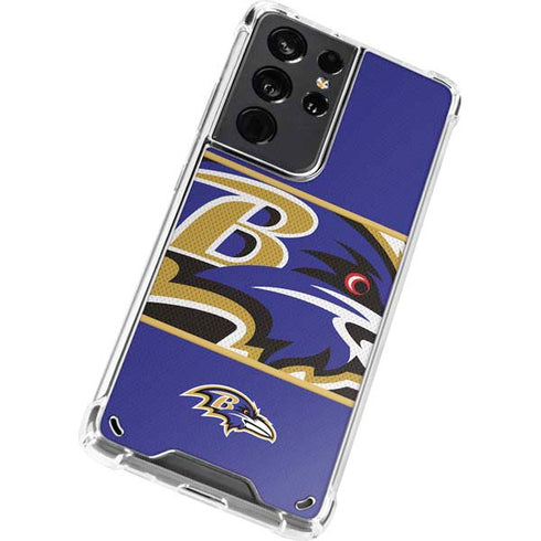 NFL Baltimore Ravens Zone Block Galaxy S21 Ultra 5G Clear Case