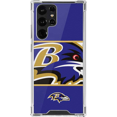 NFL Baltimore Ravens Zone Block Galaxy S22 Ultra Clear Case
