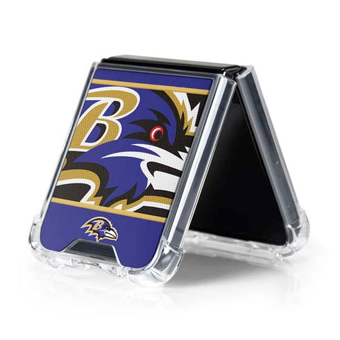 NFL Baltimore Ravens Zone Block Galaxy Z Flip5 5G Clear Case