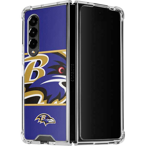 NFL Baltimore Ravens Zone Block Galaxy Z Fold4 5G Clear Case