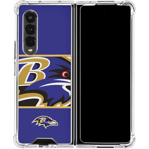 NFL Baltimore Ravens Zone Block Galaxy Z Fold4 5G Clear Case