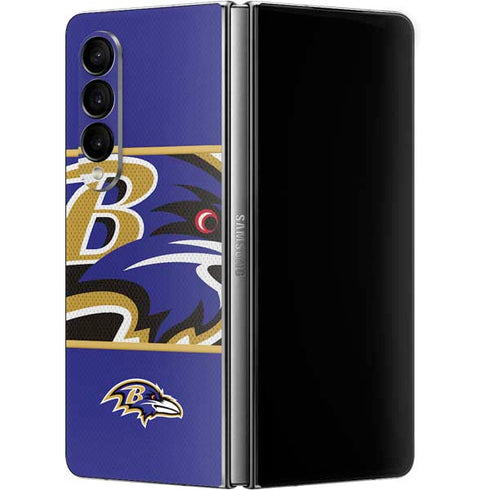 NFL Baltimore Ravens Zone Block Galaxy Z Fold4 5G Skin