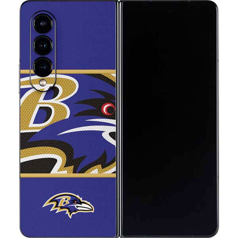 NFL Baltimore Ravens Zone Block Galaxy Z Fold4 5G Skin