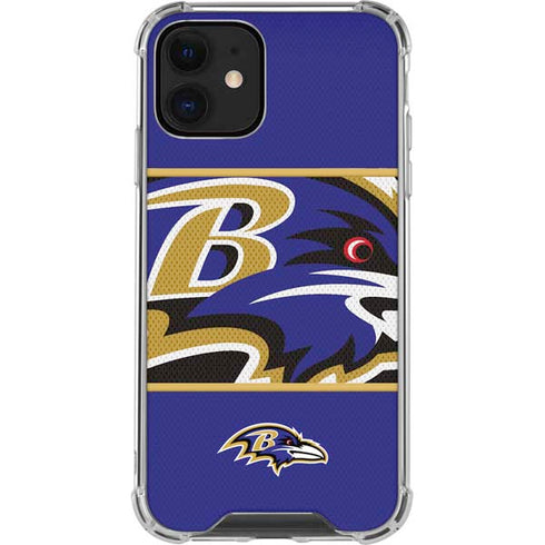 NFL Baltimore Ravens Zone Block iPhone 12 Mini Clear Case