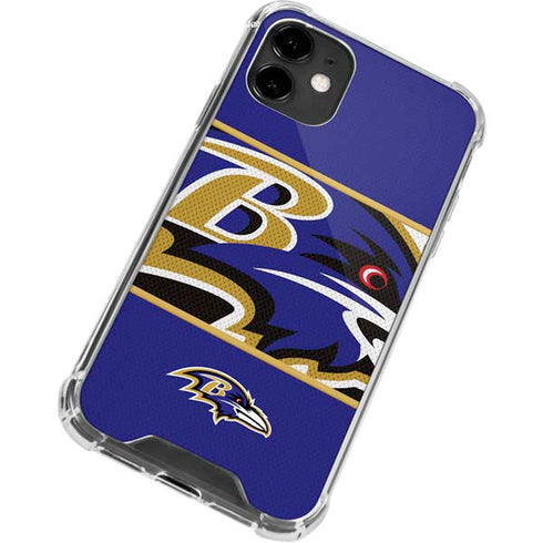 NFL Baltimore Ravens Zone Block iPhone 12 Mini Clear Case