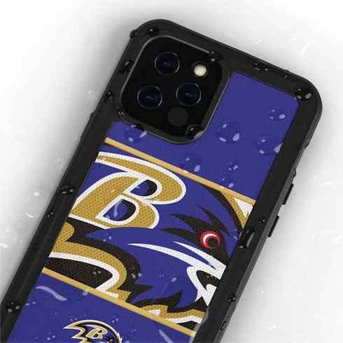 NFL Baltimore Ravens Zone Block iPhone 12 Pro Waterproof Case