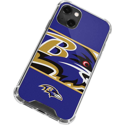 NFL Baltimore Ravens Zone Block iPhone 13 Mini Clear Case