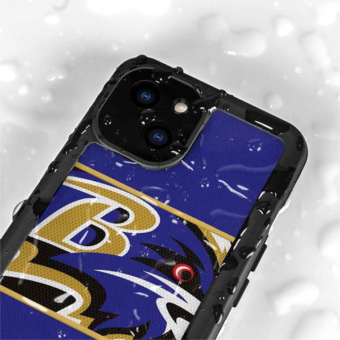 NFL Baltimore Ravens Zone Block iPhone 13 Mini Waterproof Case