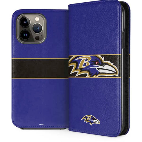 NFL Baltimore Ravens Zone Block iPhone 13 Pro Max Folio Case
