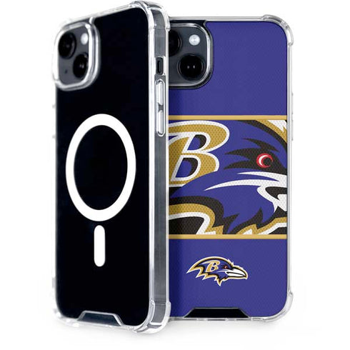NFL Baltimore Ravens Zone Block iPhone 15 Plus MagSafe Case