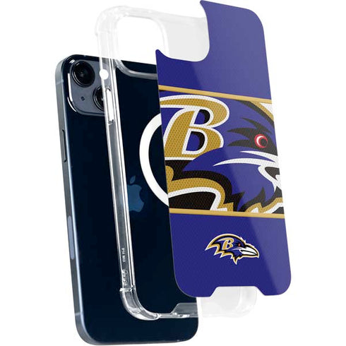 NFL Baltimore Ravens Zone Block iPhone 15 Plus MagSafe Case