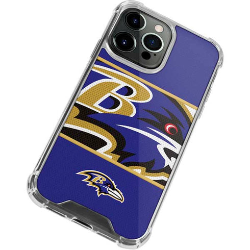 NFL Baltimore Ravens Zone Block iPhone 14 Pro Clear Case