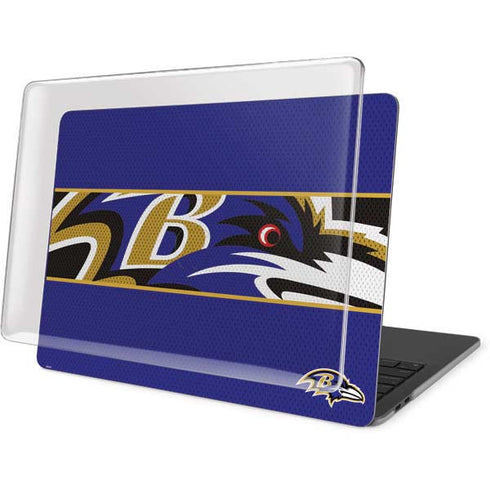 NFL Baltimore Ravens Zone Block MacBook Pro 15in (2016-19) Case plus Skin