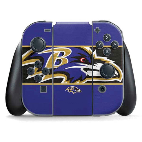 NFL Baltimore Ravens Zone Block Nintendo Switch (2017-2021) Joy-Con Controller Skin