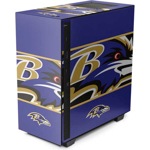 NFL Baltimore Ravens Zone Block NZXT H510 Compact ATX Mid-Tower Case Skin