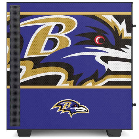 NFL Baltimore Ravens Zone Block NZXT H510 Compact ATX Mid-Tower Case Skin