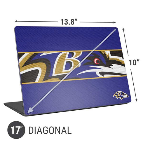 NFL Baltimore Ravens Zone Block Universal Laptop 17in (13.8 x 10in) Skin