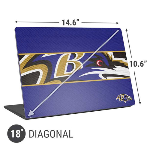 NFL Baltimore Ravens Zone Block Universal Laptop 18in (14.6 x 10.6in) Skin