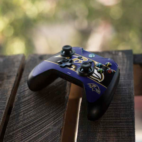 NFL Baltimore Ravens Zone Block Xbox One Elite Controller Skin