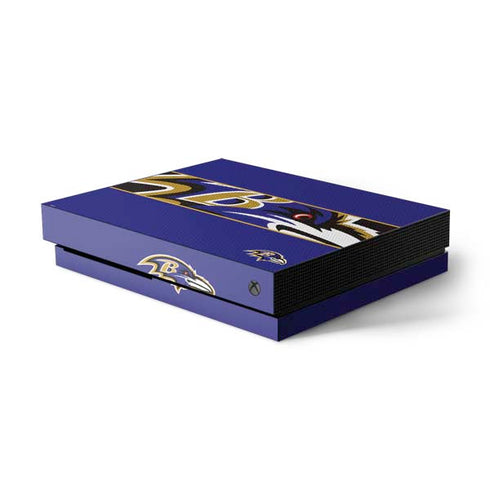 NFL Baltimore Ravens Zone Block Xbox One X Console Skin