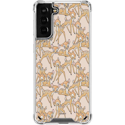 Disney Bambi Character Pattern Galaxy S21 Plus 5G Clear Case