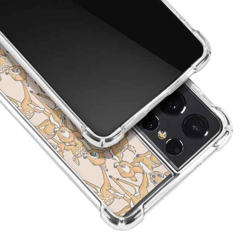 Disney Bambi Character Pattern Galaxy S21 Ultra 5G Clear Case