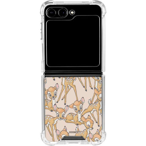 Disney Bambi Character Pattern Galaxy Z Flip5 5G Clear Case