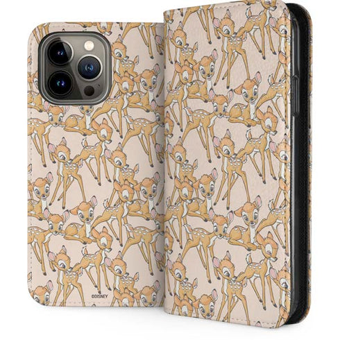 Disney Bambi Character Pattern iPhone 13 Pro Max Folio Case