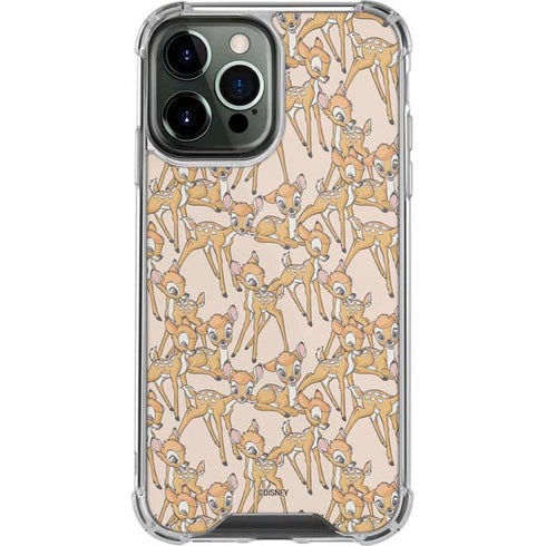 Disney Bambi Character Pattern iPhone 14 Pro Max Clear Case