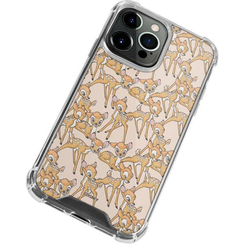 Disney Bambi Character Pattern iPhone 14 Pro Max Clear Case